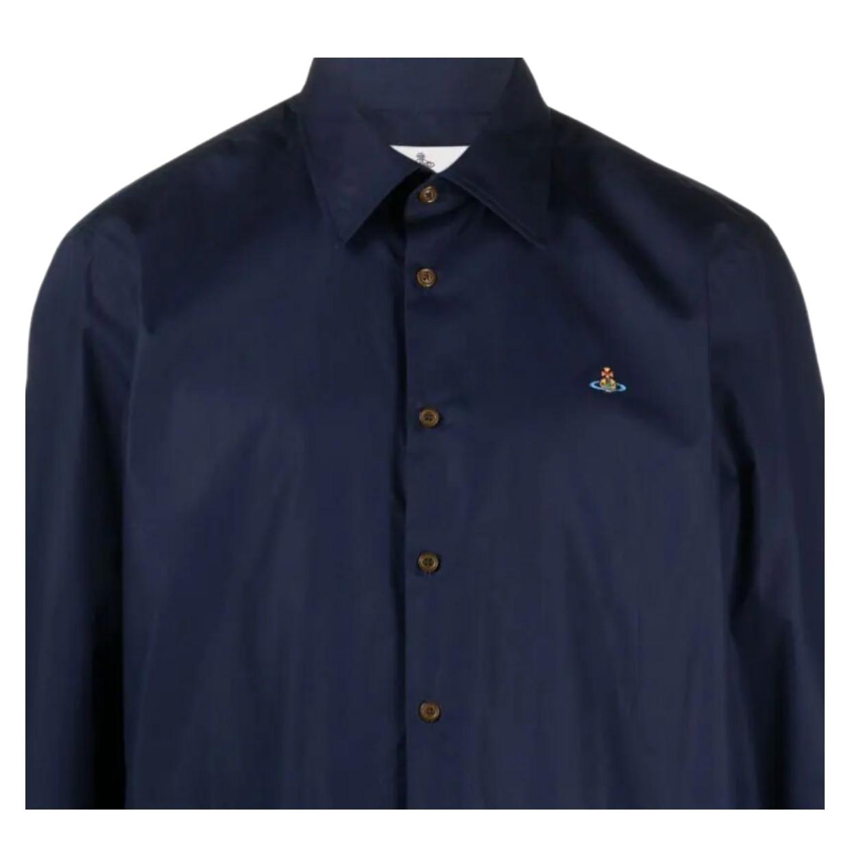 Vivienne Westwood Multi-Coloured Orb Ghost Navy Shirt