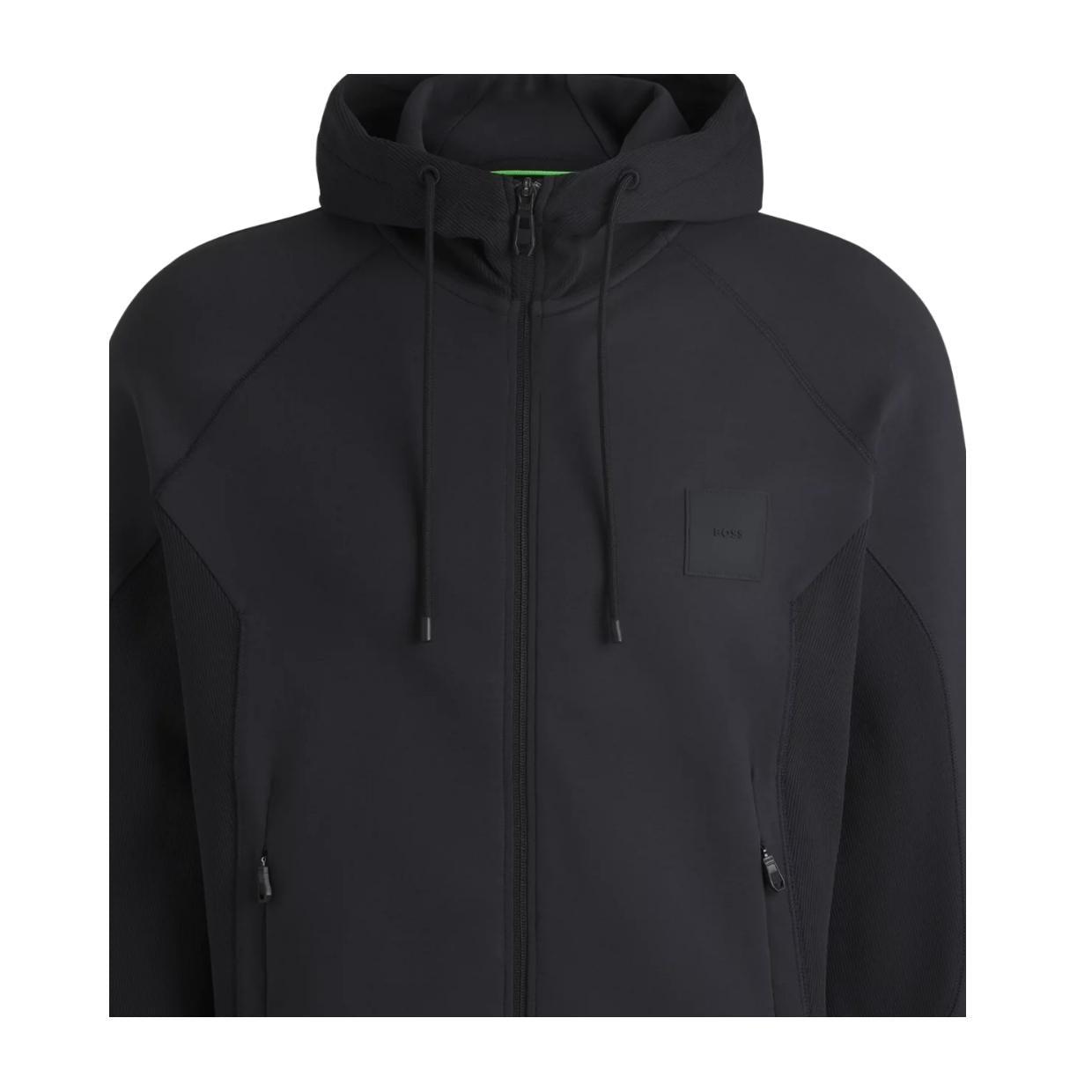 BOSS Saggy Rib Navy Zip-Up Hoodie