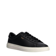 BOSS Logo Kieran Polished Leather Black Trainers