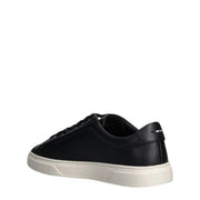 BOSS Logo Kieran Polished Leather Black Trainers