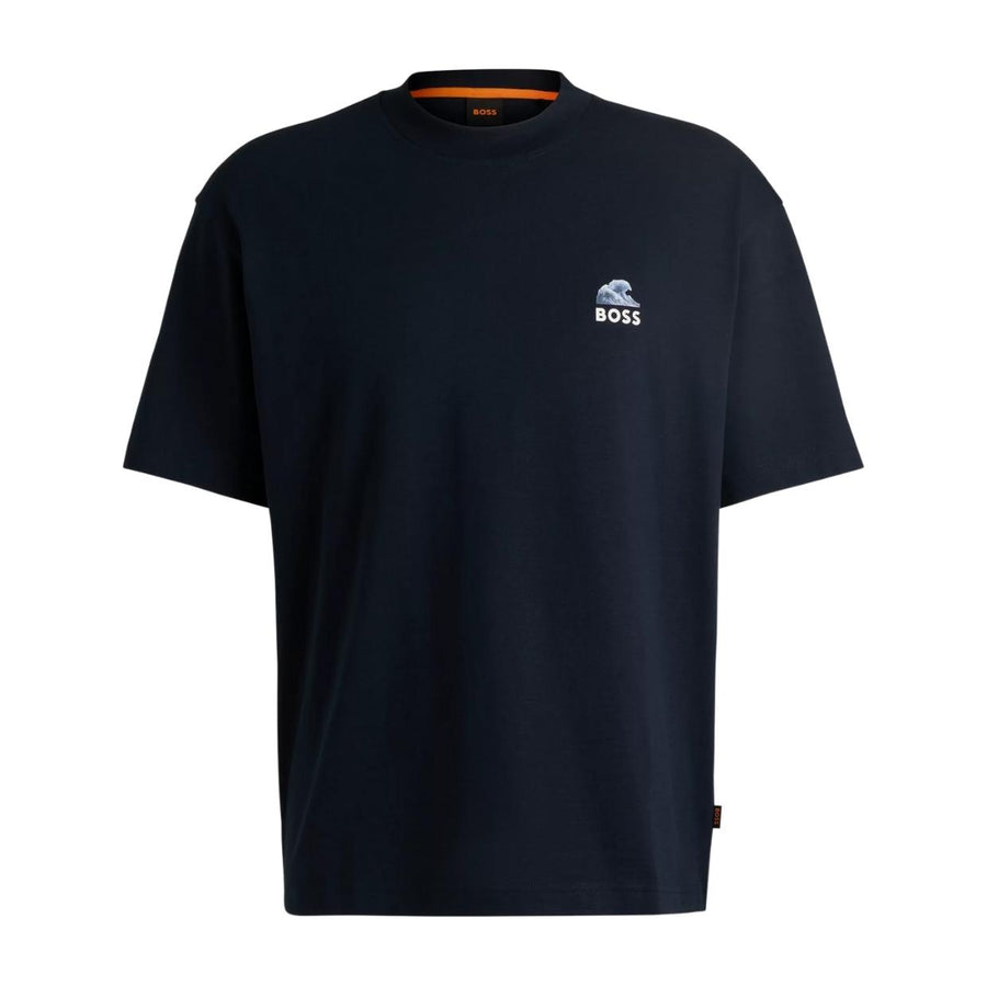 BOSS Graphic Print Dark Navy T-Shirt