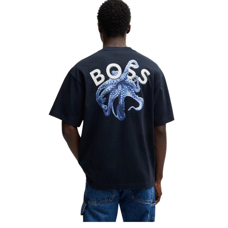 BOSS Graphic Print Dark Navy T-Shirt