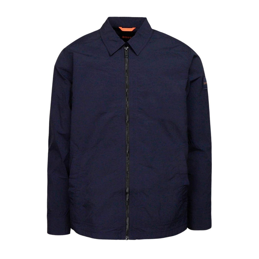 BOSS Logo Patch Leejay Navy Overshirts