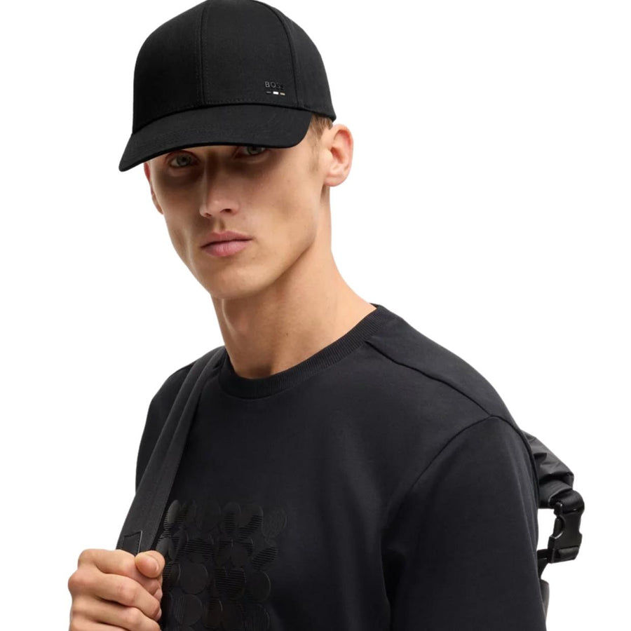 BOSS Zed Signature Stripe Logo Black Cap