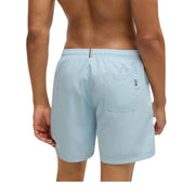 BOSS Printed Logo Light Blue Dolphin Swim Shorts