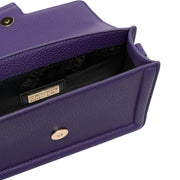 Versace Jeans Couture Baroque Engraved Buckle Purple Shoulder Bag