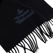 Vivienne Westwood Embroidered Logo Black Scarf