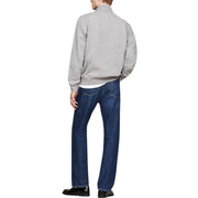 Tommy Hilfiger Medium Grey Heather Half-Zip Sweatshirt