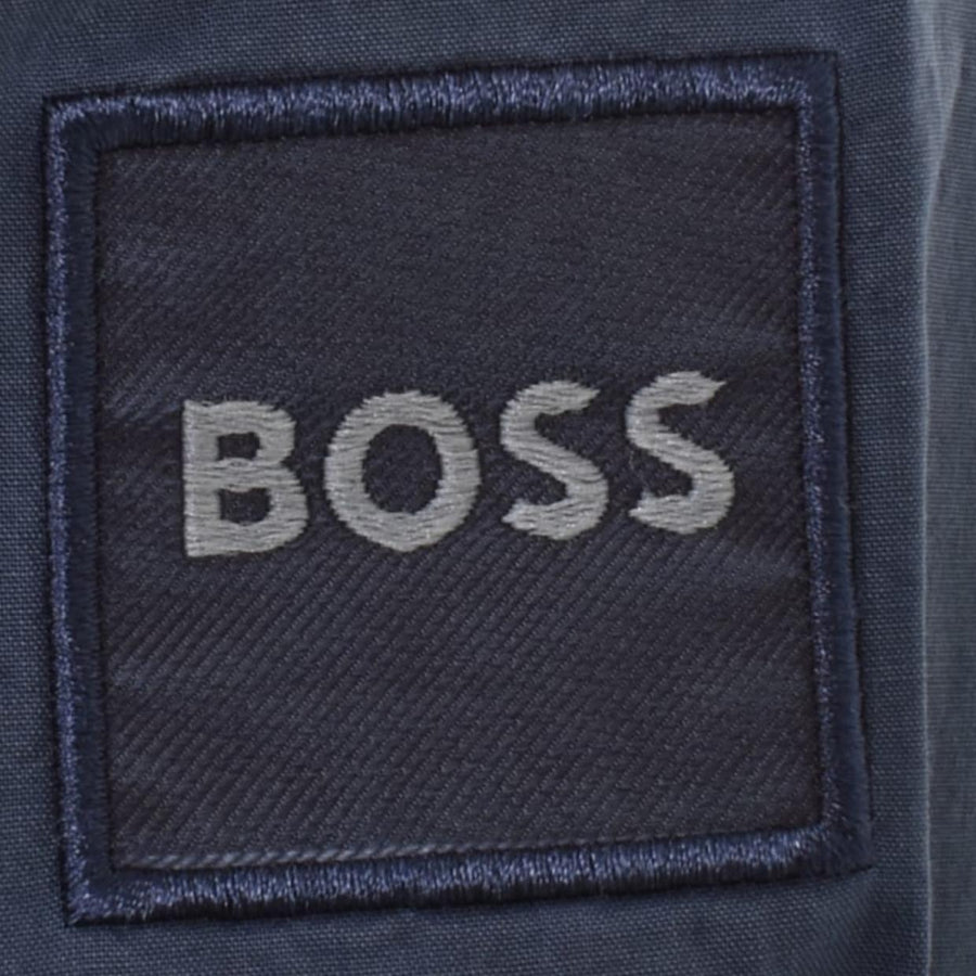 BOSS Logo Patch Locky 1 Navy Overshirt