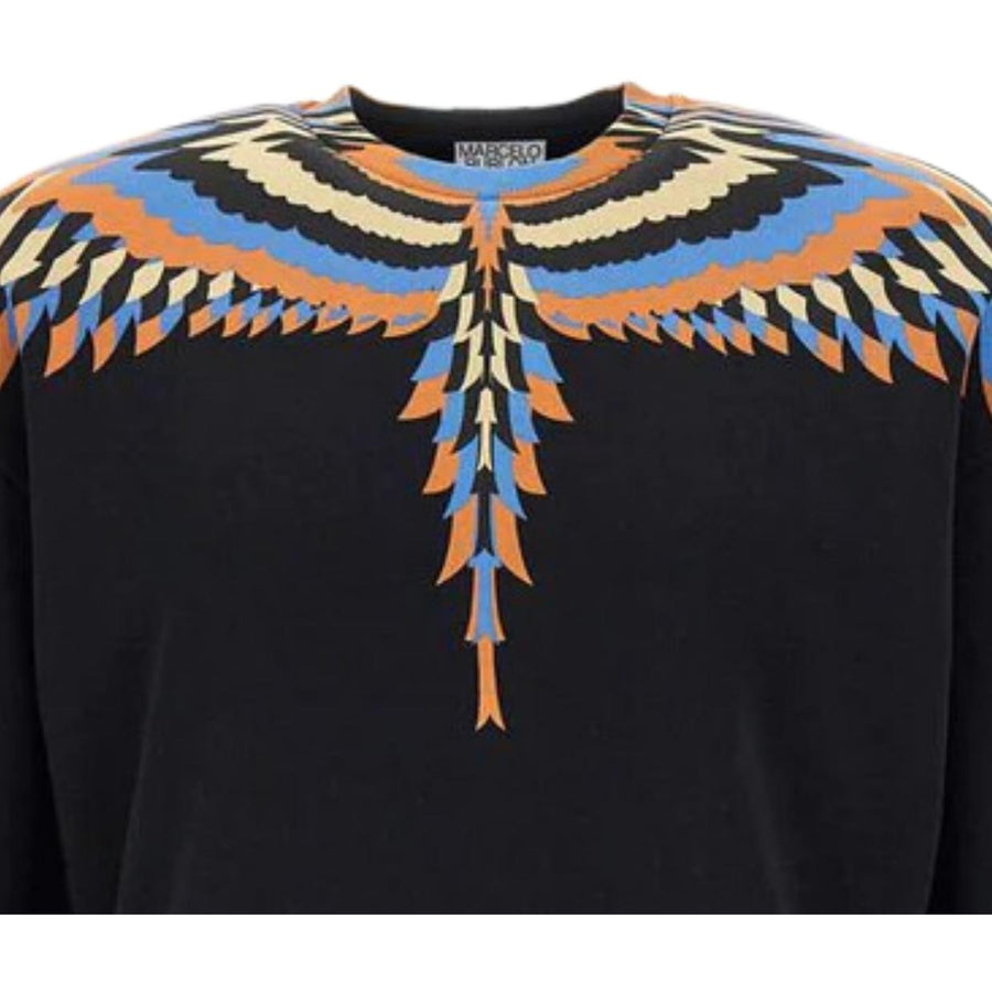 Marcelo Burlon Optical Wings Black Sweatshirt