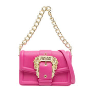 Versace Jeans Couture Baroque Engraved Buckle Pink Shoulder Bag