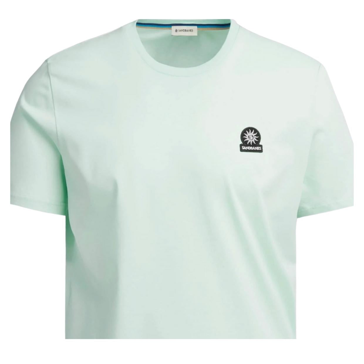 Sandbanks Logo Badge Slim Fit Mint T-Shirt