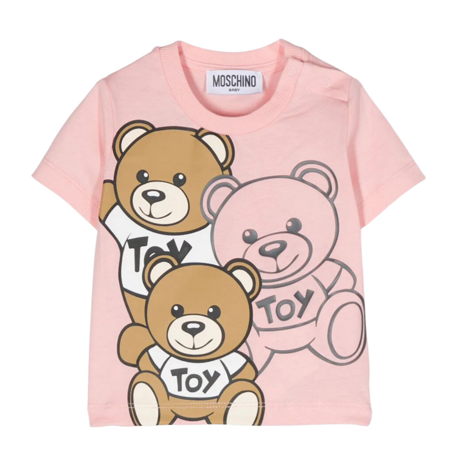 Moschino Baby Pink Three Teddy Tee