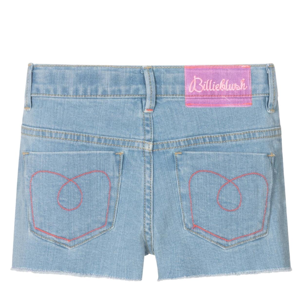 Billieblush Embroidered Sequin Denim Shorts