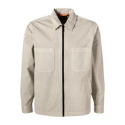 BOSS Luddy Embroidered Logo Beige Overshirt