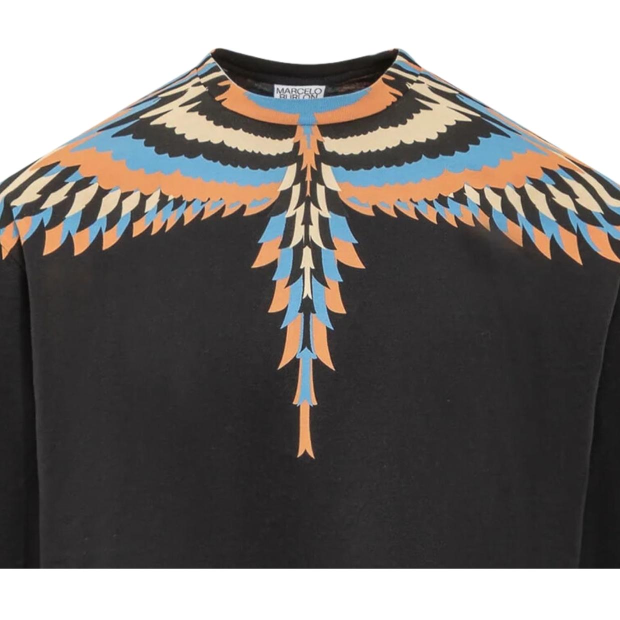 Marcelo Burlon Optical Wings Black T-Shirt