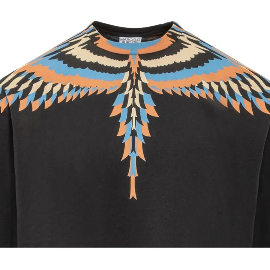 Marcelo Burlon Optical Wings Black T-Shirt