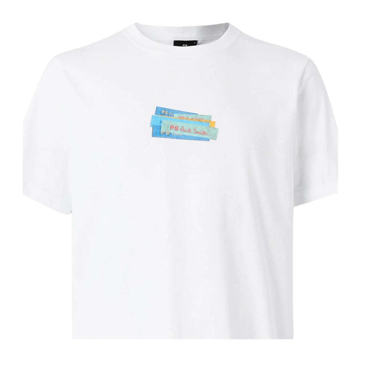 Paul Smith Graphic Print Logo White T-Shirt