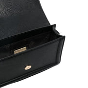 Versace Jeans Couture Baroque Engraved Buckle Black Shoulder Bag