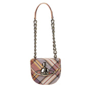 Vivienne Westwood Nubuck Tartan Jodie Saddle Bag