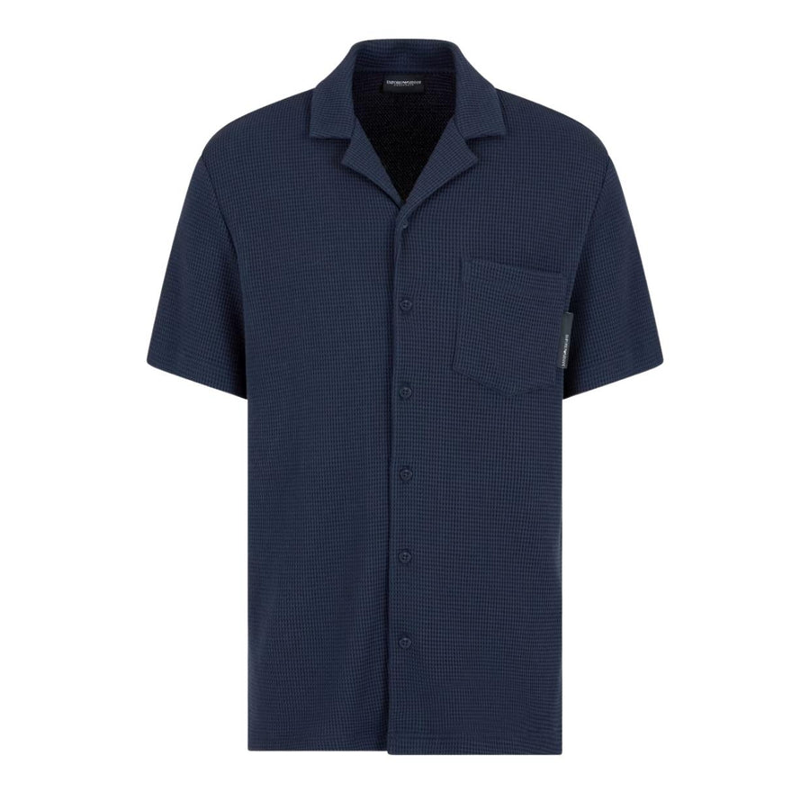 Emporio Armani Bodywear Waffle Jersey Navy Shirt