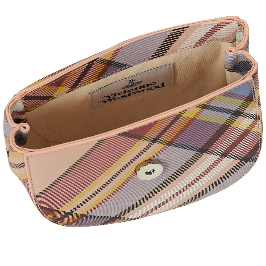 Vivienne Westwood Nubuck Tartan Jodie Saddle Bag