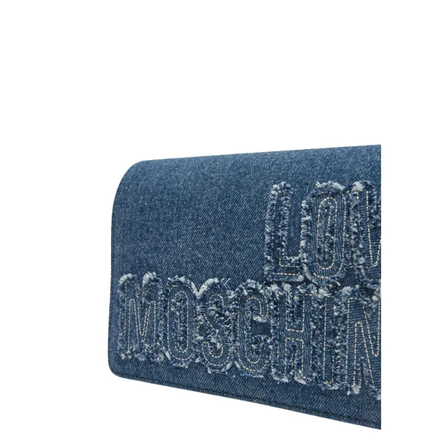 Love Moschino Logo Patch Denim Crossbody Bag