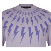 Neil Barrett Lighting Bolt Lilac T-Shirt