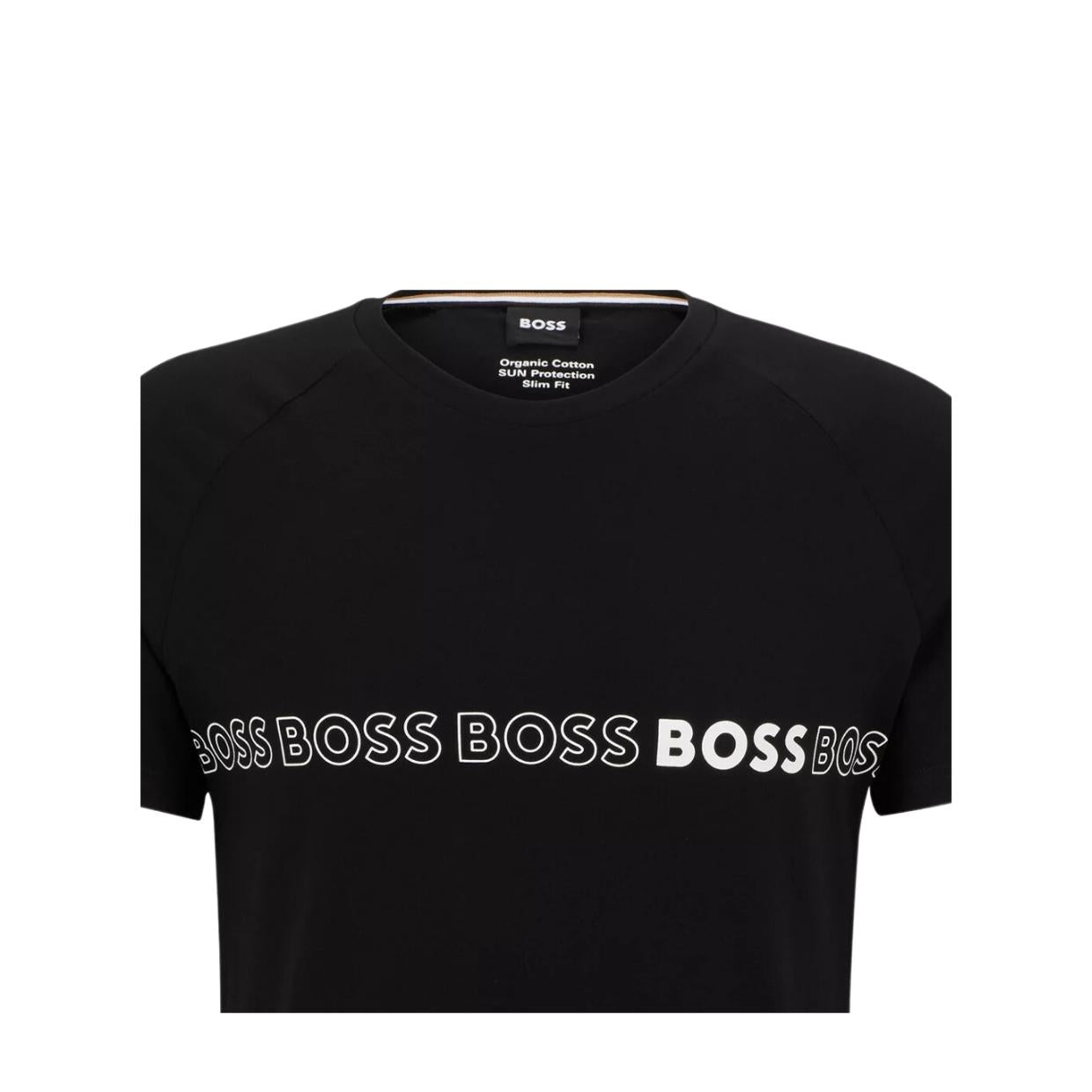 BOSS Repeat Printed Logo Black T-Shirt