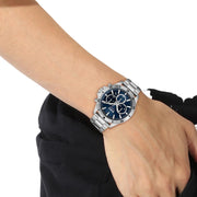 BOSS Troper Chronograph Quartz Sliver Blue Watch