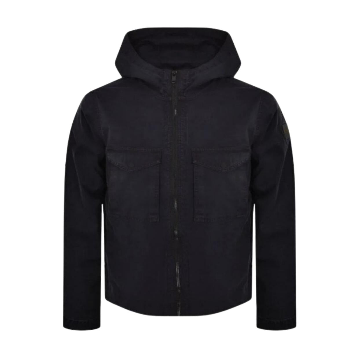 BOSS Loghy Navy Hooded Overshirt Jacket