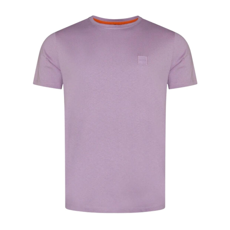 BOSS Tales Relaxed Fit Logo Patch Purple T-Shirt