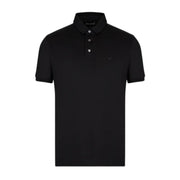 Emporio Armani Lyocell-Blend Jersey Black Polo Shirt