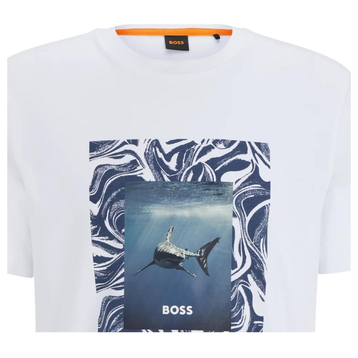 BOSS Print Artwork Te-Tucan White T-Shirt