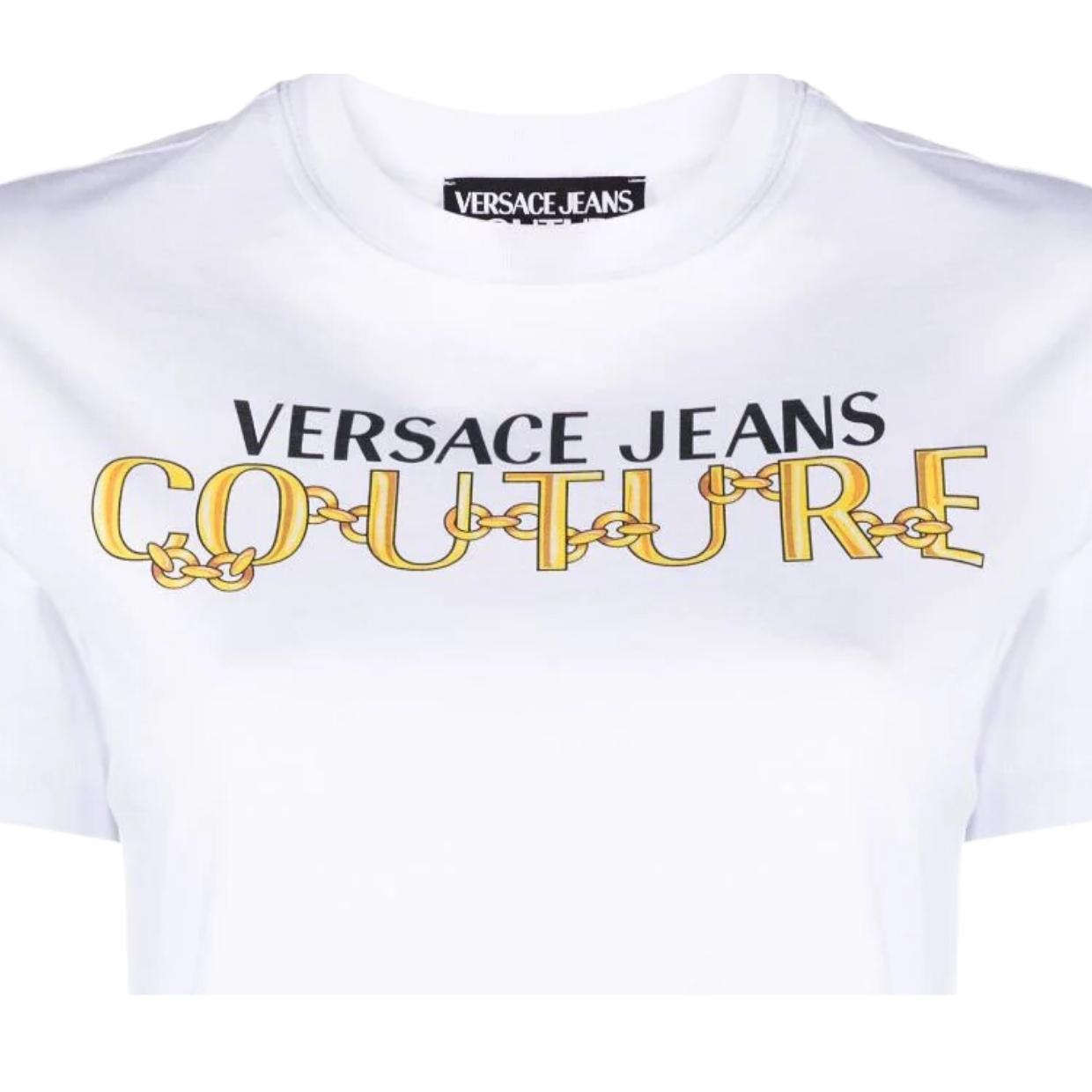 Versace Jeans Couture Chain Logo White T-Shirt
