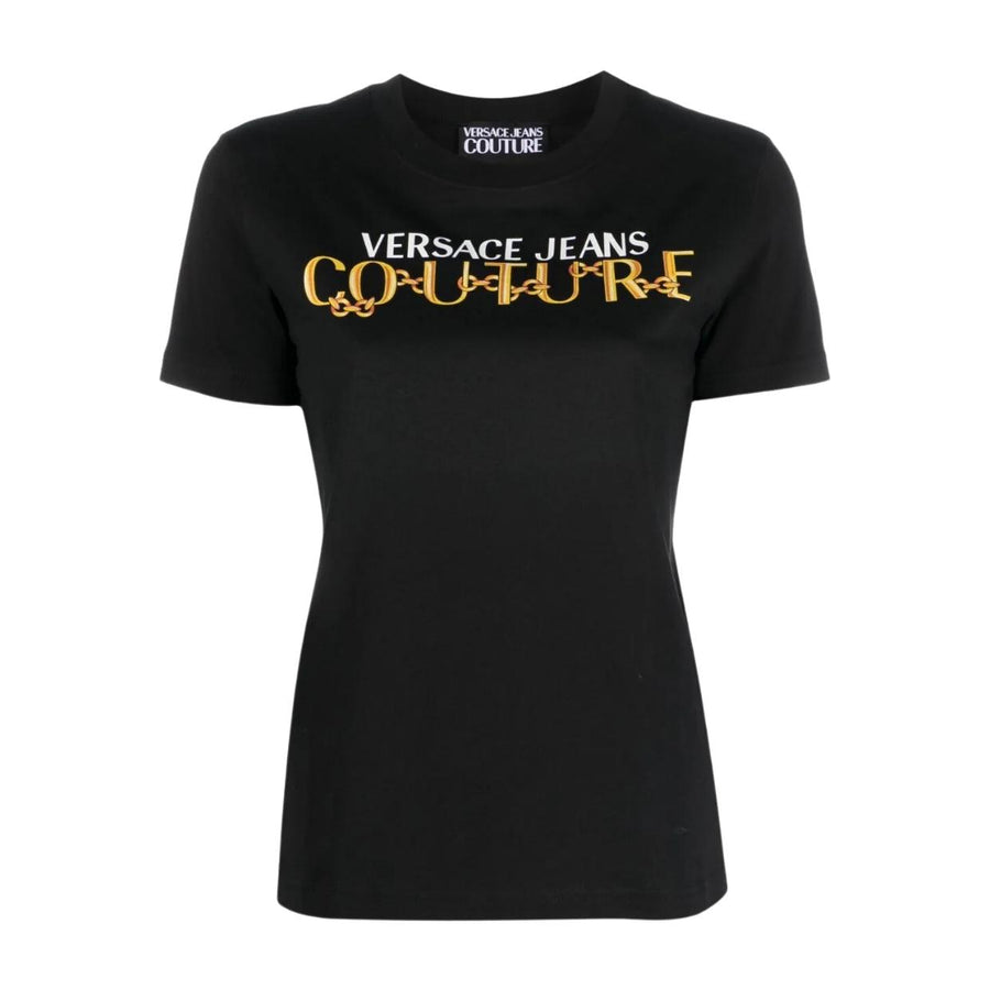 Versace Jeans Couture Chain Logo Black T-Shirt