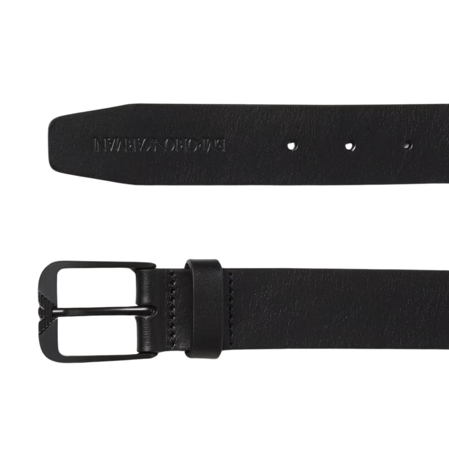 Emporio Armani Black Leather Belt