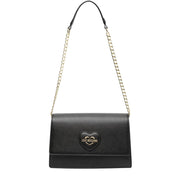 Love Moschino Heart Logo Black Chain Shoulder Bag