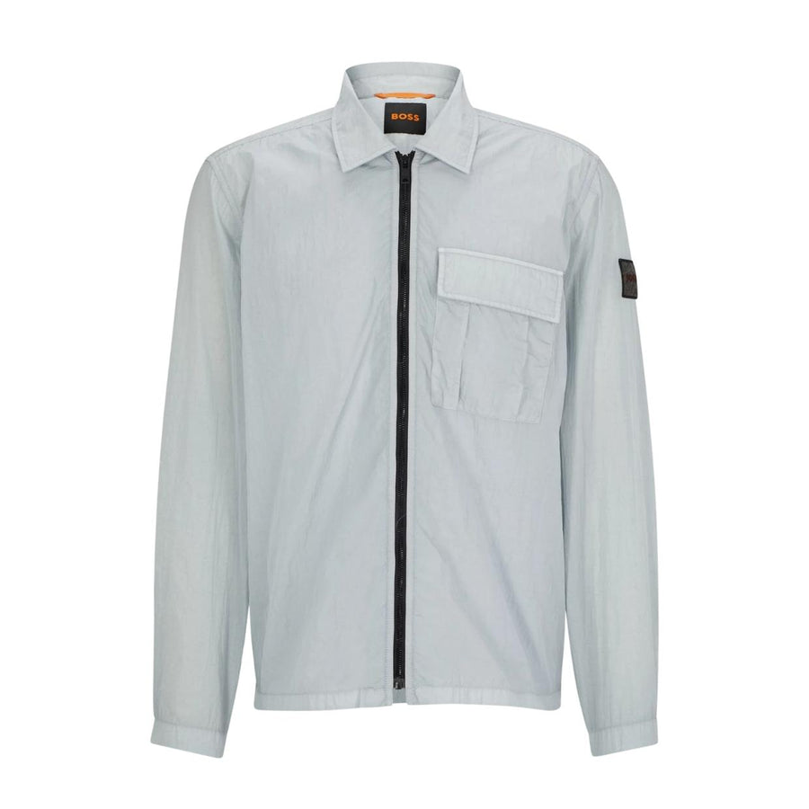 BOSS Logo Patch Loony Light Grey Overshirt