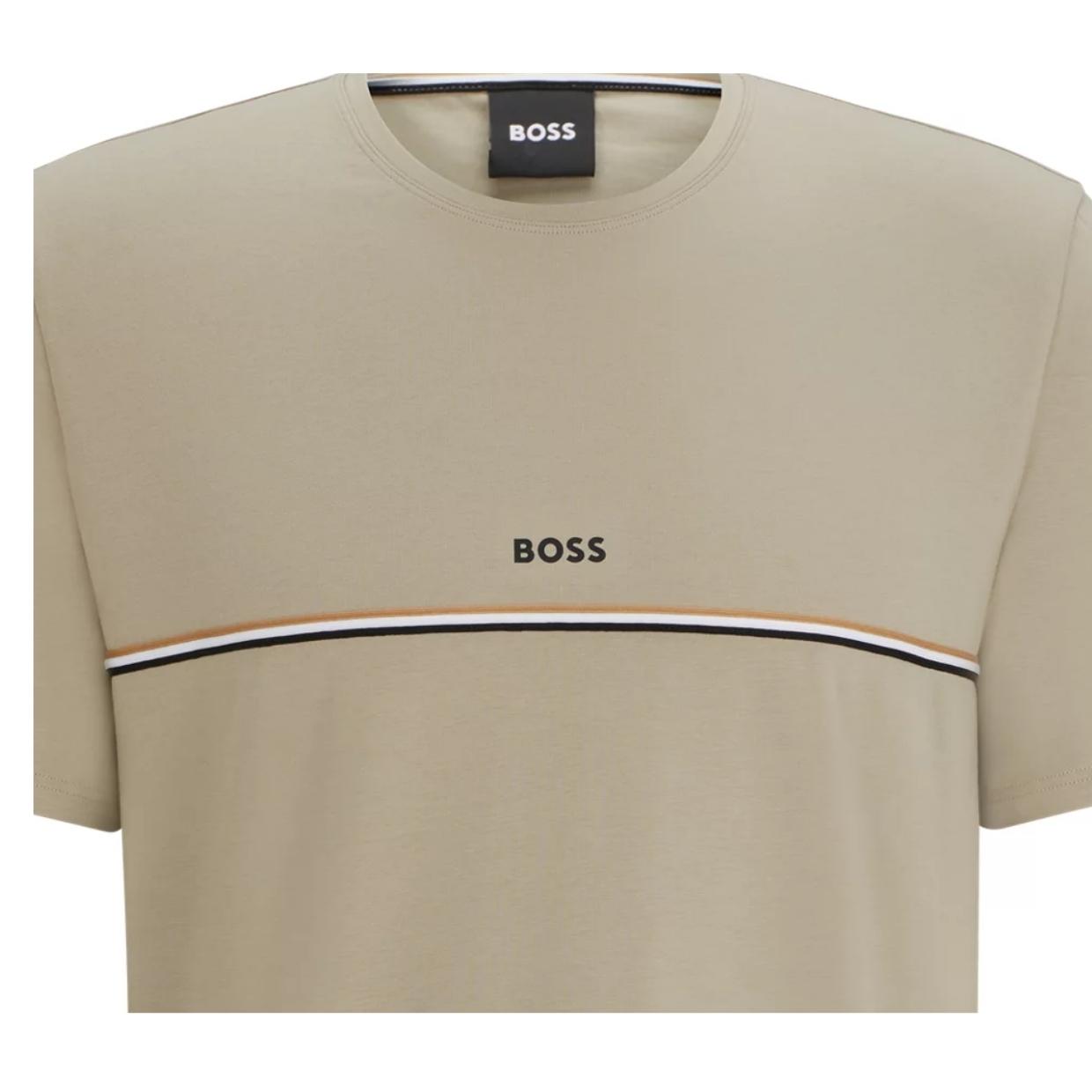 BOSS Signature Stripe Beige Unique T-Shirt