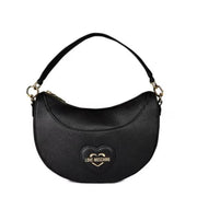 Love Moschino Heart Logo Plaque Black Crossbody Bag