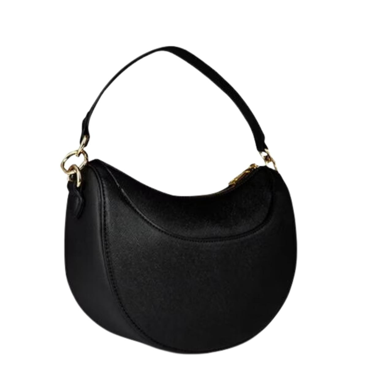 Love Moschino Heart Logo Plaque Black Crossbody Bag