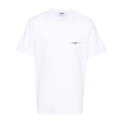 MSGM Embroidered Logo White T-Shirt