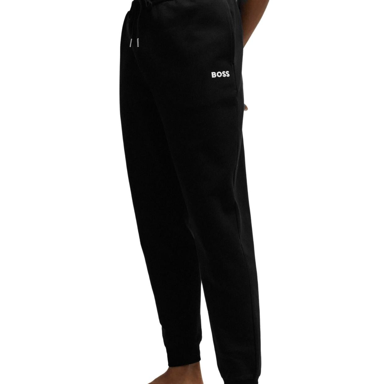 BOSS Logo & Stripe Heritage Black Tracksuit Bottoms