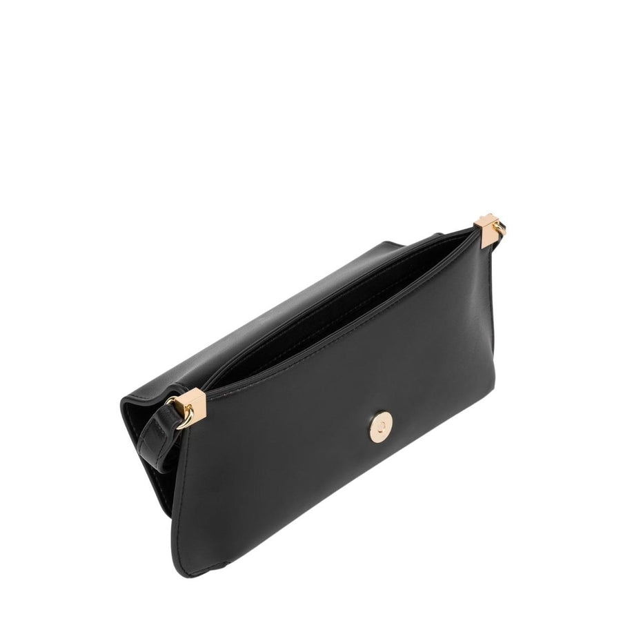 Love Moschino Gold-Tone Logo Black Shoulder Bag