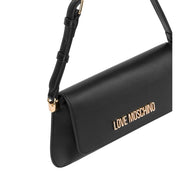 Love Moschino Gold-Tone Logo Black Shoulder Bag