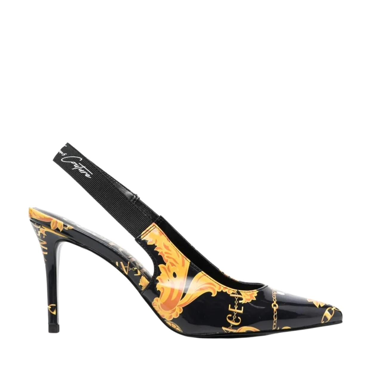 Versace Black Medusa Palazzo Pumps 36 | Jadore Couture