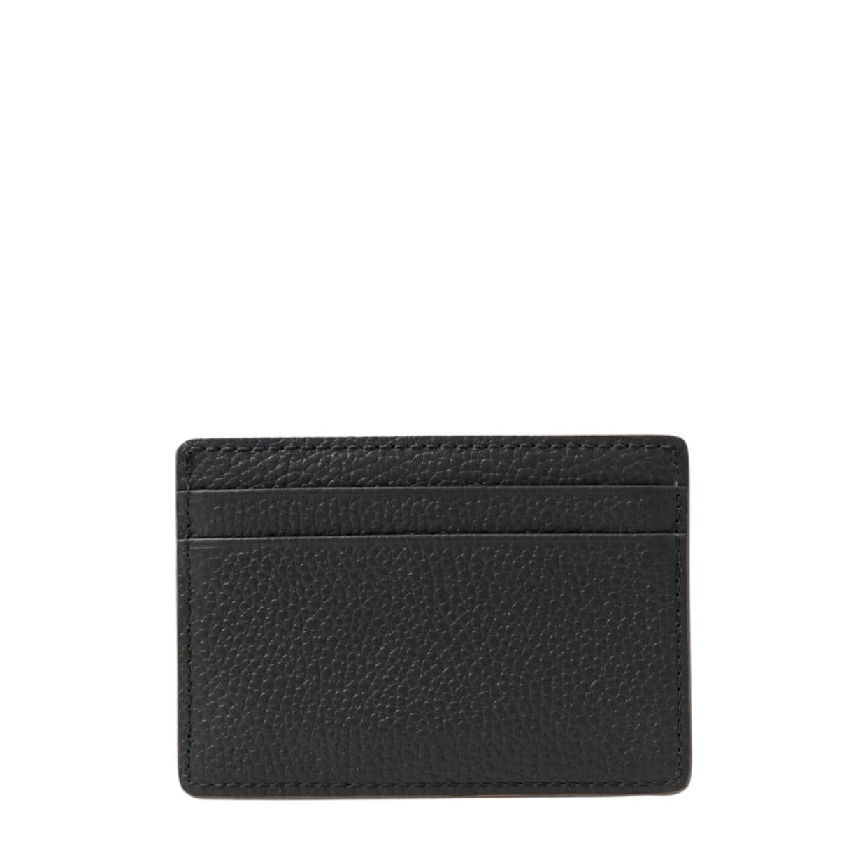 Michael Kors Black Leather Jet Set Slim Card Holder