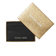 Michael Kors Black Leather Jet Set Slim Card Holder