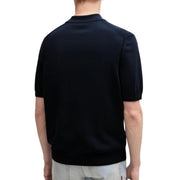 BOSS Embroidered Logo Asac Navy Sweater Polo Shirt